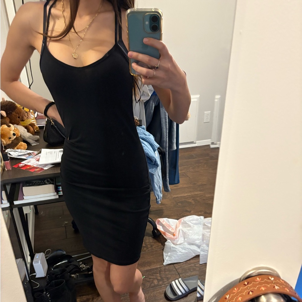 Chic Black Sleeveless Mini Dress
